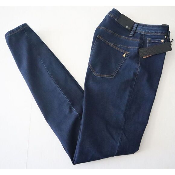 LaLa Anthony LA177066 Women Sz 6/28 Blue Power-Zip Stiletto Hi-Rise Skinny Jeans - Picture 4 of 8